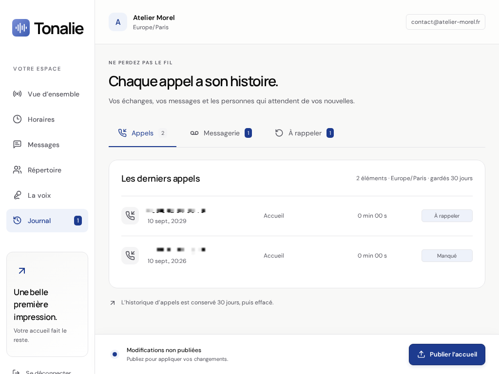 Tonalie studio — Log